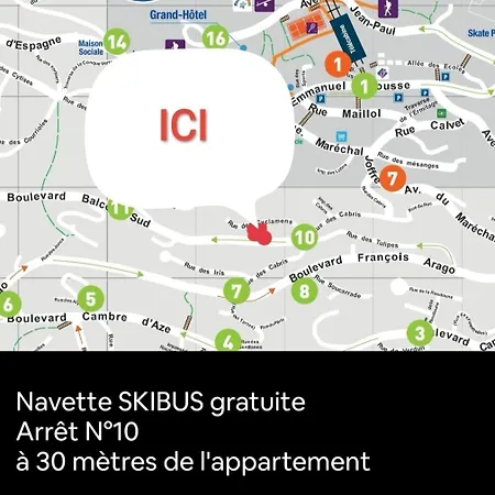 T3 Plein Sud Proche Centre Font-romeu Апартаменты *